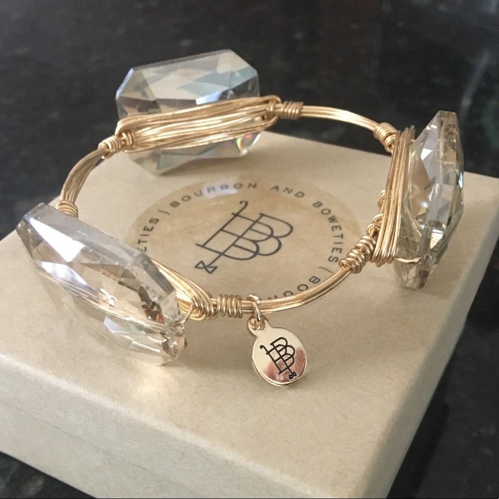 Bourbon and Boweties Bracelet Clear NIB